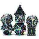 Foam Brain Games: RPG Metal Dice Set - Dagger of Venom (Black Rainbow)
