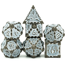 Foam Brain Games: RPG Metal Dice Set - Dagger of Venom (White on Black)