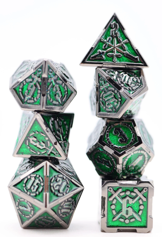 Foam Brain Games: RPG Metal Dice Set - Enchanted Forest