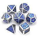 Foam Brain Games: RPG Metal Dice Set - Electric Blue