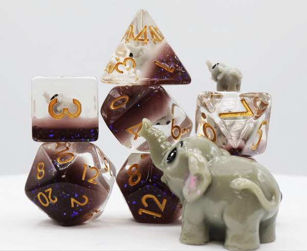 Foam Brain Games: RPG Dice Set - Elephant