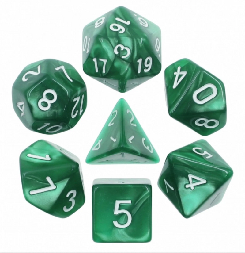 Foam Brain Games: RPG Dice Set - Green Pearl