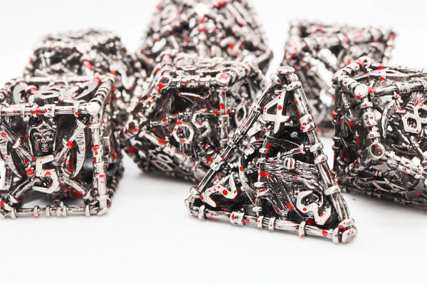 Foam Brain Games: RPG Metal Dice Set - Grim Scythe Sanguine