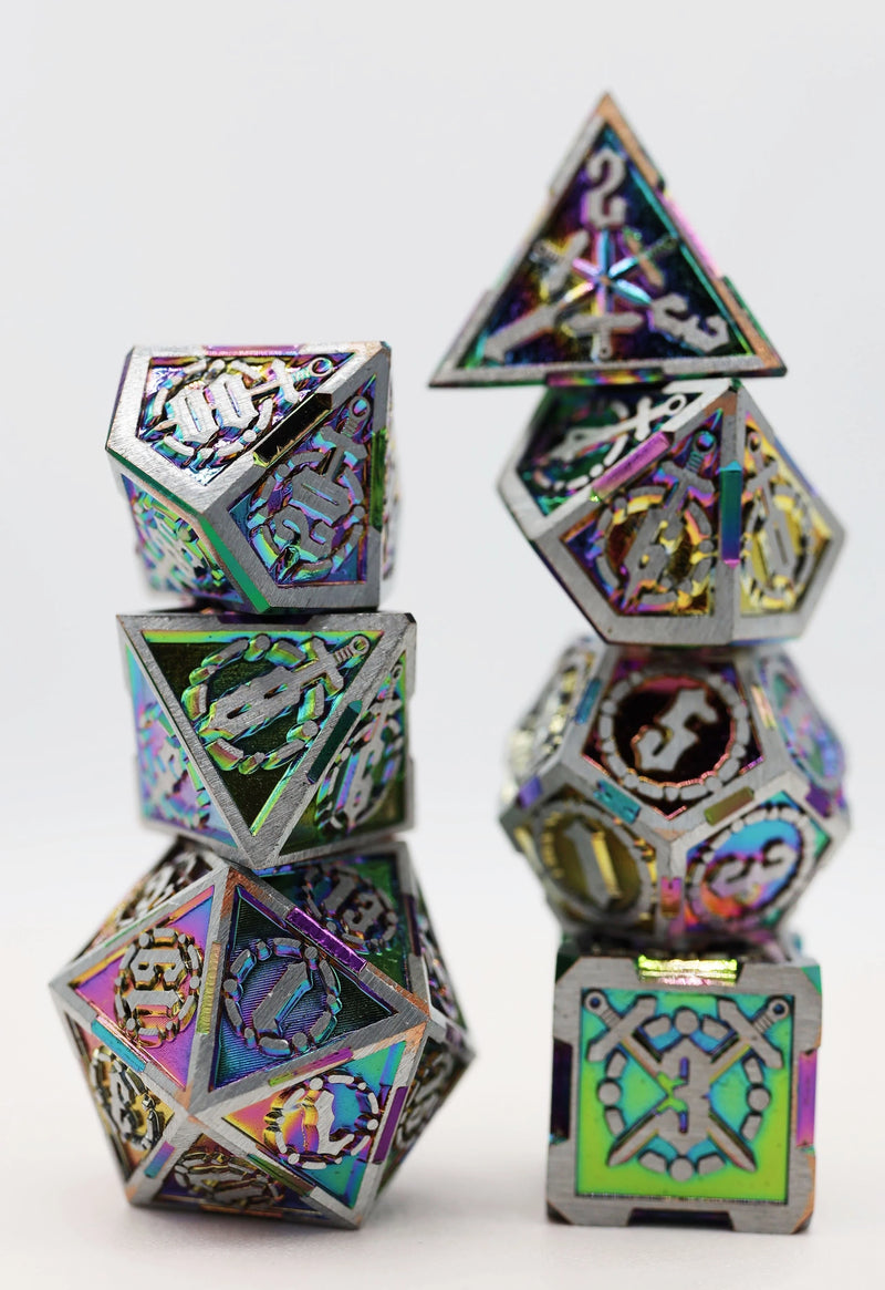 Foam Brain Games: RPG Metal Dice Set - Holographic Sword