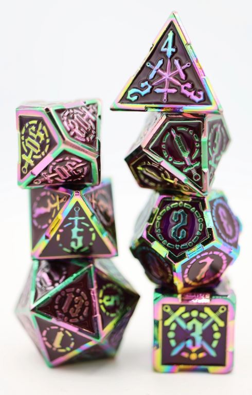 Foam Brain Games: RPG Metal Dice Set - Imperial Gem Sword