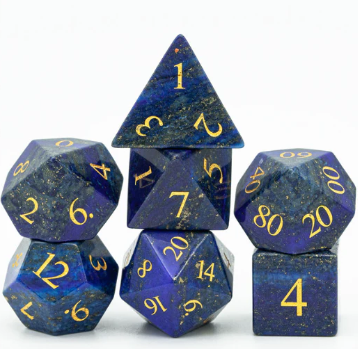 Foam Brain Games: RPG Gemstone Dice Set - Lapis Lazuli