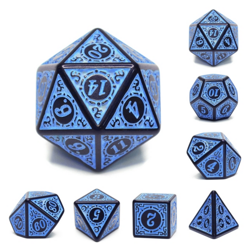 Foam Brain Games: RPG Dice Set - Magic Flame (Blue)