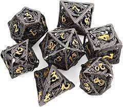 Foam Brain Games: RPG Metal Dice Set - Hollow Night Dragon