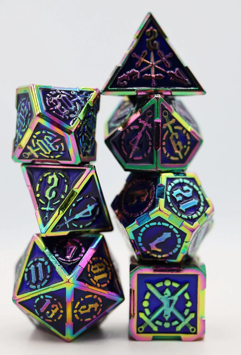 Foam Brain Games: RPG Metal Dice Set - Oceanus Treasure Sword