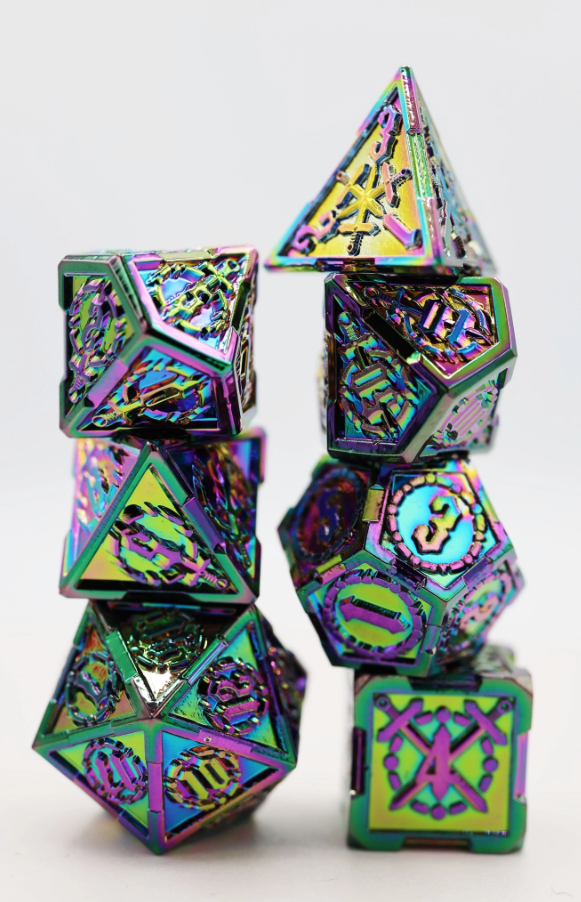 Foam Brain Games: RPG Metal Dice Set - Opal Mined Sword