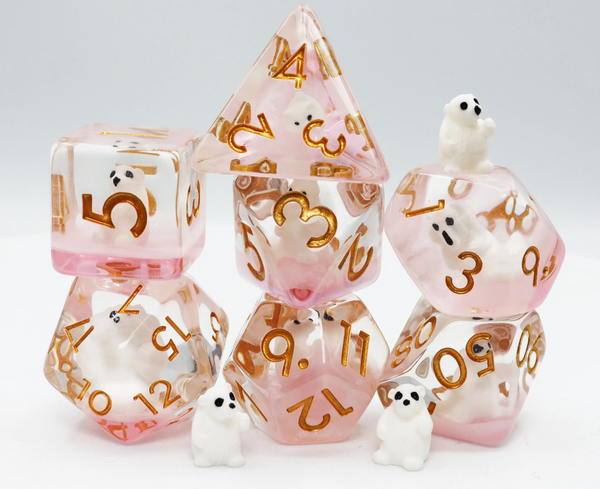 Foam Brain Games: RPG Dice Set - Pink Polar Bear