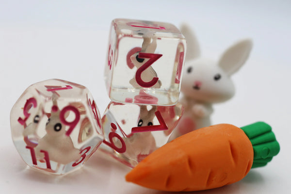 Foam Brain Games: RPG Dice Set - Backyard Bunny