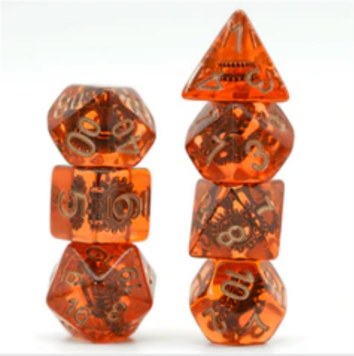 Foam Brain Games: RPG Dice Set - Copper Gears