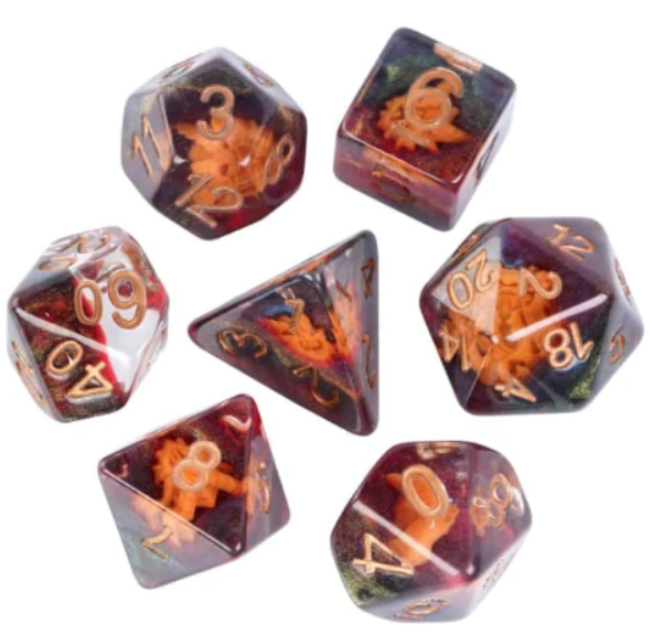 Foam Brain Games: RPG Dice Set - Dragon Mask