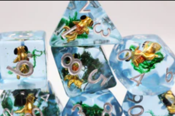 Foam Brain Games: RPG Dice Set - Goldfish