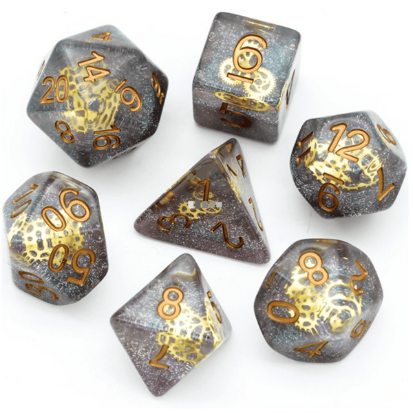 Foam Brain Games: RPG Dice Set - Glitter Gearwheel