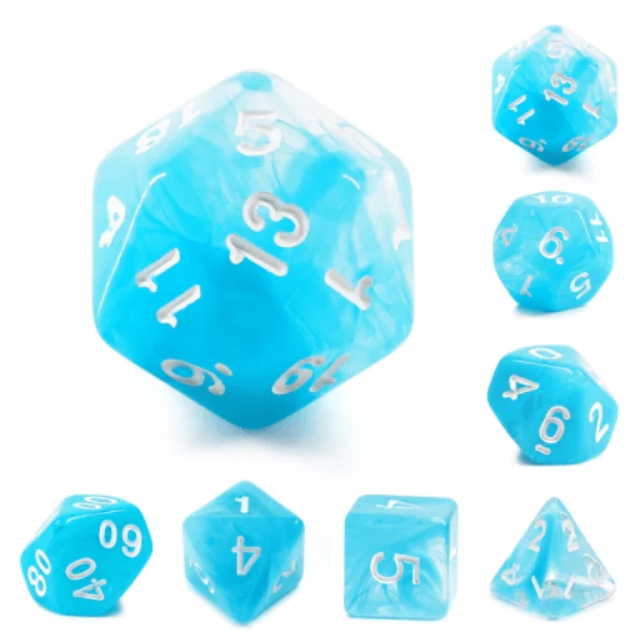 Foam Brain Games: RPG Dice Set - Ocean Swirl