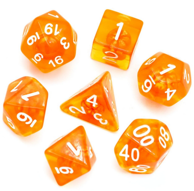Foam Brain Games: RPG Dice Set - Orange Tangerine