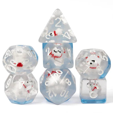 Foam Brain Games: RPG Dice Set - Polar Bear