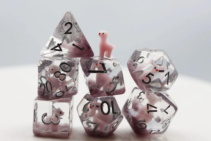 Foam Brain Games: RPG Dice Set - Pink Alpaca