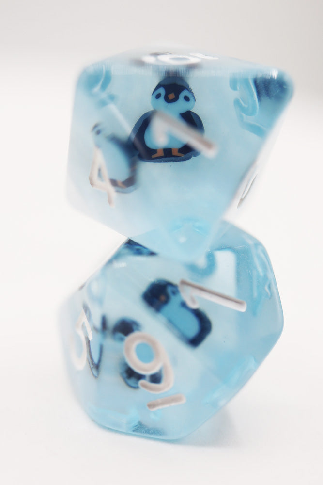 Foam Brain Games: RPG Dice Set - Frozen Penguin