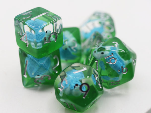 Foam Brain Games: RPG Dice Set - Splash Turtle