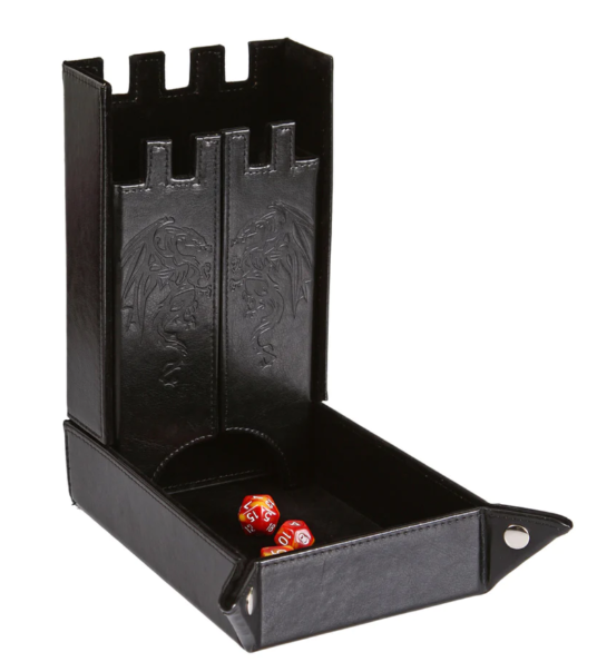 Forged: Dice Tower & Dice Tray - Forged Draco Castle (Black)