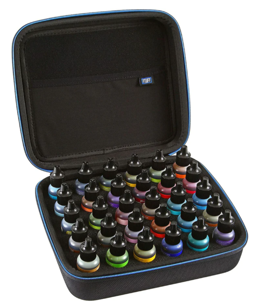 Paint & Ink Storage Case - Black with Blue