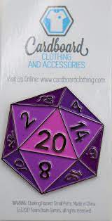 Foam Brain Games: Enamel Pin - D20 (Purple)