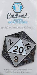 Foam Brain Games: Enamel Pin - D20 (White)