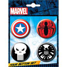 Marvel: 4 Button Pin Set - #3