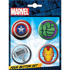 Marvel: 4 Button Pin Set - Avengers
