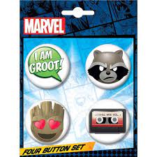 Marvel: 4 Button Pin Set - Guardians of the Galaxy