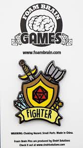 Foam Brain Games: Enamel Pin - Class (Fighter)