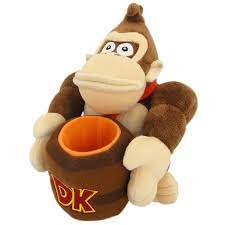 Donkey Kong: Donkey Holding Barrel 8" Plush