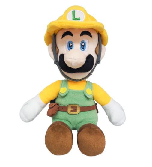 Super Mario: Mario Maker 2 - Builder Luigi 10" Plush