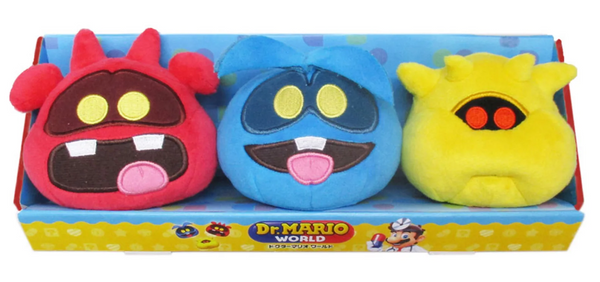 Super Mario: Dr. Mario World - Virus Plush (3 Pack)