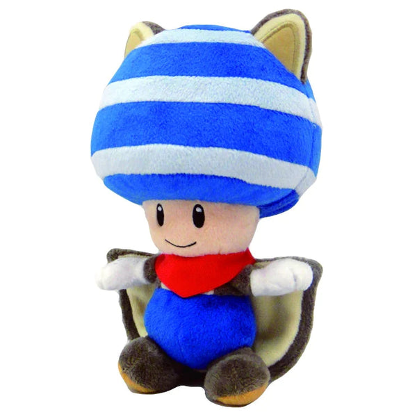 Super Mario: Musasabi - Flying Squirrel Toad 8" Plush (Blue)