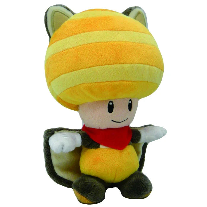 Super Mario: Musasabi - Flying Squirrel Toad 8" Plush (Yellow)