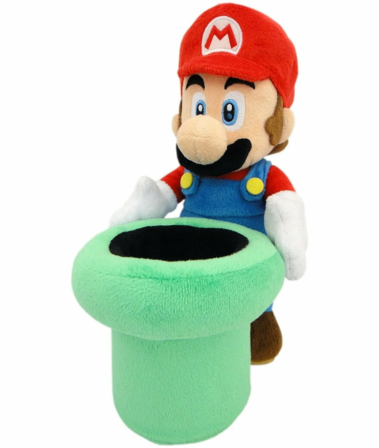 Super Mario: All Star - Mario Holding Warp Pipe 9" Plush
