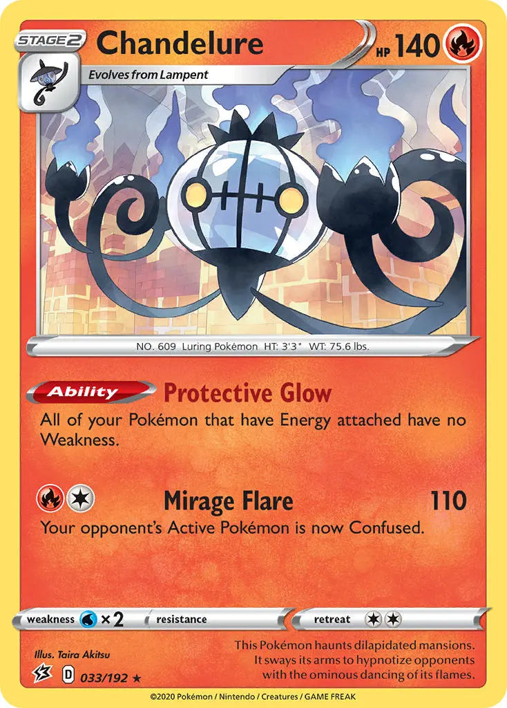 PTCGL Code: Chandelure Holo 033/192 Promo