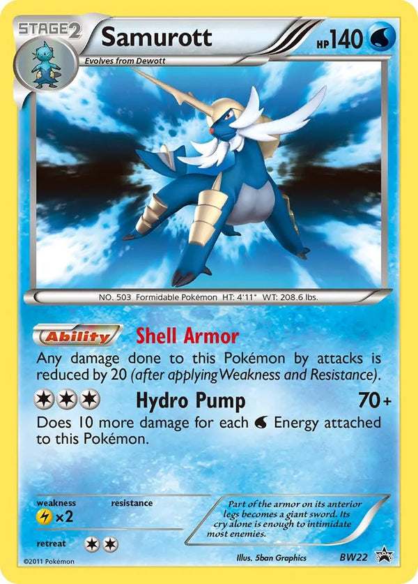 Samurott BW22 PTCGL Promo Code