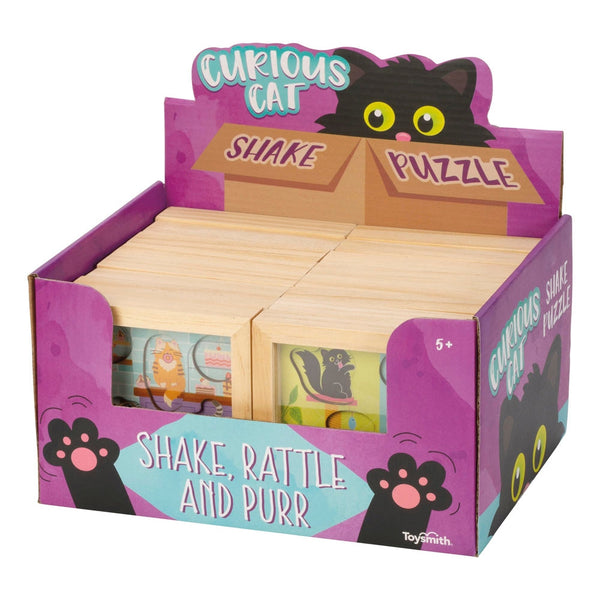 Curious Cat Shake Wood Puzzle