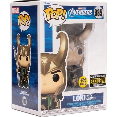 Marvel: Funko Pop! - Avengers Loki with Scepter GITD #985 (EE Exclusive)