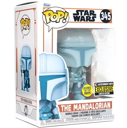 Star Wars: Funko Pop! - The Mandalorian Hologram GITD #345 (EE Exclusive)