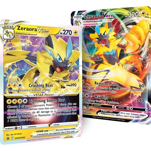 Zeraora VMax/VStar SWSH264 SWSH265  PTCGL Promo Code